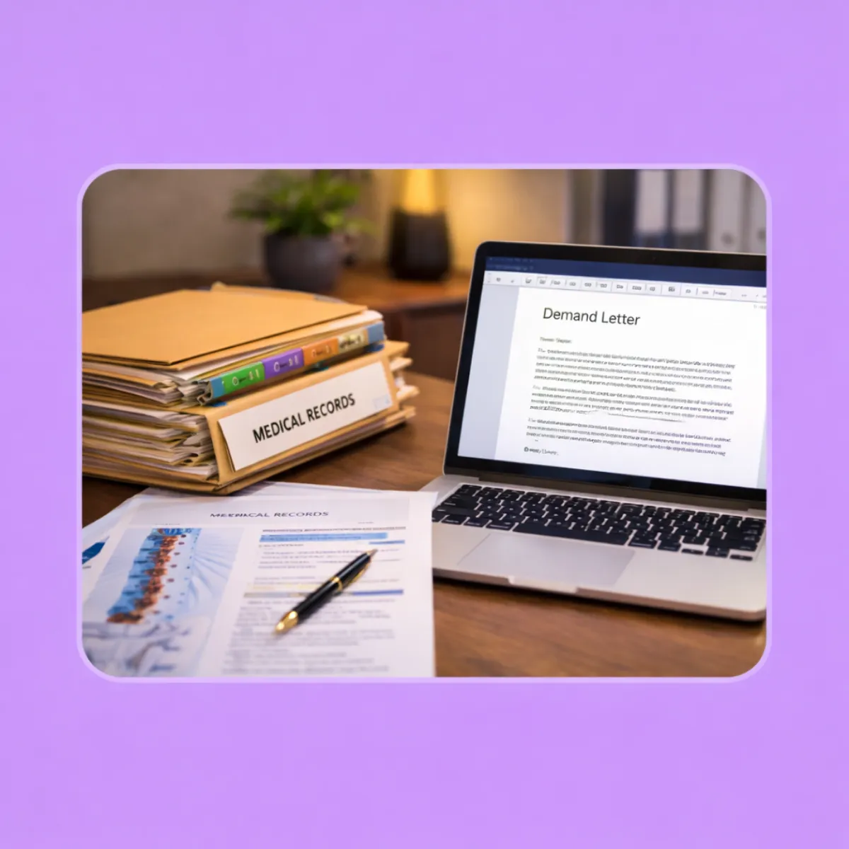 Demand letter documentation strategy for faster settlements