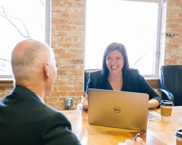 Real estate attorney at their desk